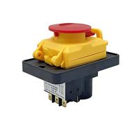 Interrupteur encastrable K J D18 - 3 broches - 400 V-50 Hz - Avec déclencheur sous tension et contact de bobine - Interrupteur moteur - Interrupteur principal - Arrêt d'urgence - Interrupteur étanche