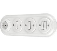 Interrupteur encastré en porcelaine série rétro I PR1SET412W I PR1 blanc