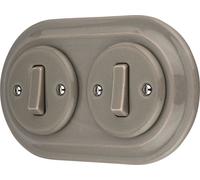 Interrupteur encastré Porcelaine Rétro Série I PR1SET213LG I PR1 gris beige