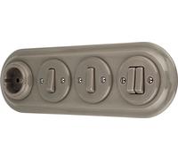 Interrupteur encastré Porcelaine Rétro Série I PR1SET412LG I PR1 gris beige