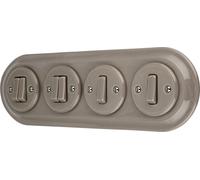 Interrupteur encastré Porcelaine Rétro Série I PR1SET413LG I PR1 gris beige