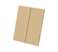 Interrupteur Encastré Sécurité 2 voie - Isolation Haute Température/Antistatique - ABS 10A 250V - Design Plat 5mm Couleur or Mat pour Maison & Bureau - Module Interrupteur,Sans Cadre -WESA