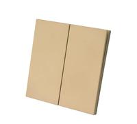 Interrupteur Encastré Sécurité - Double Isolation Haute Température/Antistatique - ABS Antichoc 10A 250V - Design Plat 5mm Couleur or Mat pour Maison & Bureau - WESA
