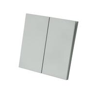 Interrupteur Encastré Sécurité - Double Isolation Haute Température/Antistatique - ABS Antichoc 10A 250V - Design Plat 5mm Couleur argent Mat pour Maison & Bureau - WESA