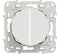 Interrupteur et bouton-poussoir ODACE 10A - SCHNEIDER ELECTRIC - S520285. Blanc G