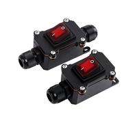 Interrupteur étanche IP65 for extérieur, type navire, 220 V/16/30 A, haute puissance, résistant à la poussière, avec bouton intermédiaire (1 pièce).(Double hole 7-12MM,30a)