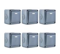 Interrupteur extérieur étanche IP66 NineLeaf, 1 Gang SPDT, interrupteur à 2 voies pour jardin, terrasse, garage ou piscine, 10A 110-250V, à montage mural,6PCS