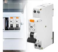 Interrupteur FI/LS 30 mA - Disjoncteur différentiel - 6 kA 1P+N type A B16/0,03 30 mA - GOMETY - Avec disjoncteur RCBO 16 A - Courant nominal RCD - 230 V - Type A - Montage sur rail DIN - Courbe B