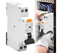 Interrupteur FI/LS 6 kA L40-1P+N-C16-30 mA Type A Interrupteur de protection différentielle Interrupteur FI avec RCBO 16 A Courant nominal RCD Disjoncteur protégé RCD Montage sur rail DIN