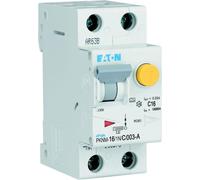 Interrupteur FI/LS type A 10kA C 16A/1pol+N/30mA 2TE Eaton
