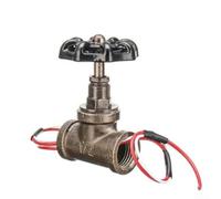 Interrupteur filaire de style industriel avec 12 valves d'arrêt pour lampes de table vintage steampunk et divers luminaires compatibles avec valve en fer (noir)