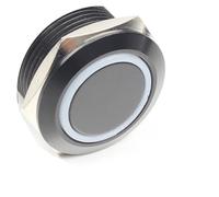 Interrupteur fixe à bouton poussoir de 19 mm, corps noir, bleu, jaune, blanc, vert, orange, rouge, anneau lumineux, autobloquant(RESET_YELLOW_3-6V)