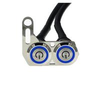 Interrupteur Guidon Étanche Guidon Moto Bouton Réinitialisation Manuel Retour Interrupteur Modifié Marche/arrêt Du Moteur Double Commande LED Étanche(C)