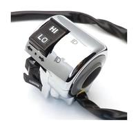 Interrupteur Guidon Étanche Interrupteur De Commande Chromé Côté Droit Ou Gauche Pour Cyclomoteur GY6 Retro Scooter 125cc 150cc(Left side)