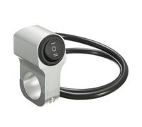 Interrupteur Guidon Étanche Interrupteur De Phare Guidon Moto En Alliage D'aluminium, 22 Mm, 7/8 Po, Trois Positions, Étanche, 12 V, Rétro(Silver)