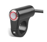 Interrupteur Guidon Étanche Interrupteur Guidon De Moto 12 V Étanche Bouton Marche/arrêt Klaxon Compatible Avec Guidons 22 Mm 7/8" N0HF(Red Light)