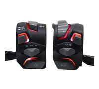 Interrupteur Guidon Étanche Interrupteur Universel Pour Guidon Moto, 7/8'', 22 Mm Voyant D'avertissement Clignotant Klaxon Bouton Démarrage Et D'arrêt Avec LED(Red)