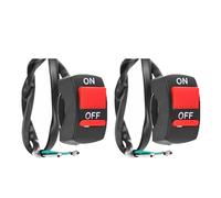 Interrupteur Guidon Étanche Lot De 2 Interrupteurs Universels pour Guidon Moto, Bouton Marche/arrêt, pour Moteur, VTT, DC12 V/10 A, Noir(2pcs)