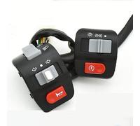 Interrupteur Guidon Moto Interrupteurs Commande Latéraux Gauche/droit Pour Guidon Moto Bouton Klaxon Clignotant Feu Antibrouillard Interrupteur Démarrage Universel