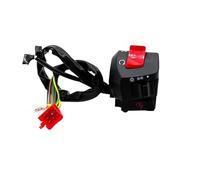 Interrupteur Guidon Moto Interrupteurs universels de barre poignée moto, 22mm, avec klaxon starter, clignotant, phare, démarrage électrique, bouton commande guidon