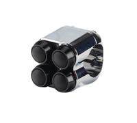 Interrupteur Guidon Moto Marche 4 Boutons Moto CNC En Aluminium Commande Manuelle Barres De Commutation Commutateurs Support Guidon Adapté Pour Harley(25mm Chrome Black)