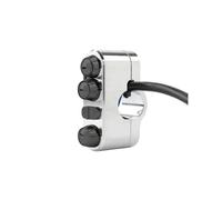 Interrupteur Guidon Moto Marche Commutateurs De Commande De Guidon De Moto, Adaptés Pour Yamaha Et Autres Modèles, Avec Klaxon Et Clignotant(25mm Silver)