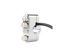 Interrupteur Guidon Moto Marche Commutateurs De Commande De Guidon De Moto, Adaptés Pour Yamaha Et Autres Modèles, Avec Klaxon Et Clignotant(25mm All silver)