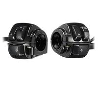 Interrupteur Guidon Moto Marche Commutateurs De Guidon De Moto, Commande Adaptée Pour Harley Softail Dyna Sportster XL883 1200V-Rod(Black)