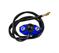 Interrupteur Guidon pour moto 22mm Étanche Aluminium pour Klaxon Démarrage - Commande Universelle pour atv pour quad Scooter Vélo Électrique 12V-24V 50cm pour câble(Kg-033 Blue)