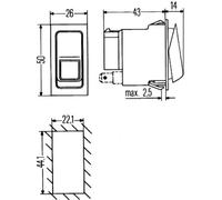 Interrupteur HELLA 6RH 007 832-411