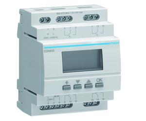 Interrupteur horaire électronique 4 voies annuelle, astronomique, crépusculaire - HAGER EGN400