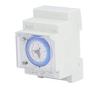 Interrupteur Horaire Mécanique 24 Heures, Horloge de Programmation DIN Rail 110-230V - Réserve de Marche Prolongée, Précision Élevée, Usage Industriel et Domestique