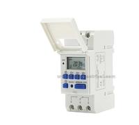 Interrupteur horaire numérique programmable 24 heures/hebdomadaire sur rail DIN AHC15A THC15A 12 V/24 V avec écran LCD et relais 220/240(DC12V)
