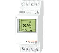Interrupteur horaire pour rail 1 pc(s) Suevia DigiPro 2 Tension de contact (max.): 250 V/AC Courant de commutation (max.): 16 A 2 inverseurs (RT) programme