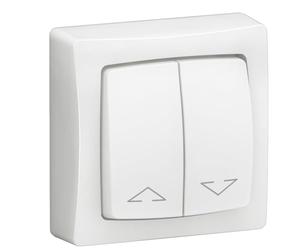 Interrupteur individuel volet roulant complet Appareillage saillie - blanc