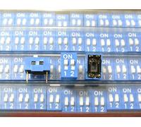 interrupteur industriel Commutateur à cadran DIP à deux positions, Distance du pied 2.54MM, pied plaqué or résistant aux hautes températures