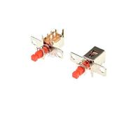 interrupteur industriel Interrupteur à bouton-poussoir de verrouillage PCB à Angle droit PS-22F03, avec trou fixe, DPDT, Double pôle, 6 broches utobloquante, 10 pièces