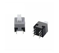 interrupteur industriel Microswitch 100PCS Mini Interrupteur à Bouton-Poussoir 6Pin Push Tactile Power Micro Switch Auto Verrouillage Bouton Marche/Arrêt Interrupteur de Verrouillage 8.5X8.5mm 8.5 *