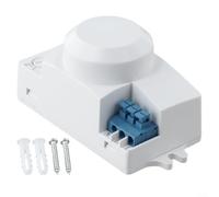 Interrupteur intelligent de capteur d'occupation pour micro-ondes 12 V CA 100-240 V Détection à 360 degrés LUX Retard réglable pour cave, escaliers, placard Blanc 90 mm (100-240 V)