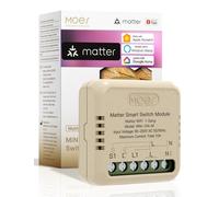 Interrupteur Intelligent MOES, Matter WiFi, Module DIY pour Interrupteur Intelligent, Nécessite un Fil Neutre, Programmation d'Allumage/Extinction, Compatible avec Alexa/Apple Home/Google Home 10A