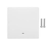 Interrupteur Intelligent Mural, Bouton Poussoir Sans Neutre, 3 Modules Blanc - Contrôle Vocal et Minuteur, Compatible TUYA (1 voie)