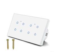 Interrupteur intelligent pour application Tuya, interrupteur tactile WiFi avec télécommande vocale et application, 220 V, 10 A, ampoules à économie d'énergie et ampoules à incandescence pour domotique