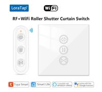 Interrupteur intelligent pour rideaux et volets roulants LoraTap Tuya, application Smart Life, commande à distance, commande vocale par Google Assistant Alexa 1 Remote 1 Switch