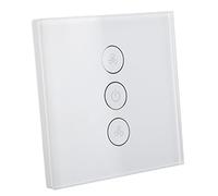 Interrupteur Intelligent pour Ventilateur, Interrupteur Tactile Ventilateur Gradateur WiFi à écran Tactile Compatible avec Home, IFTTT, Tuya, Commande Vocale APP, 110-240