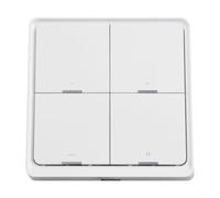 Interrupteur Intelligent pour zigbee 4 Boutons Fil pour Domotique, Commutateur Scène Programmable, Compatible pour alexa pour homekit, Contrôle Éclairage et pour alarme, Pile CR2430 Incluse