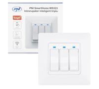 Interrupteur intelligent triple PNI SmartHome WS323 pour le contrôle de l'éclairage Internet compatible avec l'application TuyaSmart