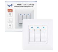 Interrupteur intelligent triple PNI SmartHome WS323 pour le contrôle de l'éclairage Internet compatible avec l'application TuyaSmart