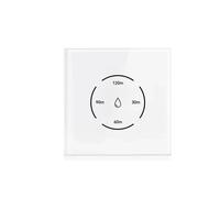 Interrupteur Intelligent Tuya WiFi pour Chauffe-Eau 40 A, Tactile, avec Fonction de Compte à Rebours et Commande Vocale, Prise UE, Blanc