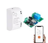 Interrupteur intelligent Wi-Fi 1 canal 7-32 V, mini contrôleur d'éclairage Wi-Fi, récepteur RF 433, ouvre-porte de garage 10 A, application Smart Life Tuya, relais 1 gang