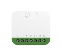 Interrupteur intelligent Wi-Fi 2 canaux 16 A pour MINI, module de contrôle encastré avec protocole mat, télécommande par application, automatisation pour la maison, blanc, 45 x 40 x 16,8 mm